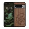 Θήκη Kwmobile για Google Pixel 8 Pro, Καφέ, Ξύλινη/Σιλικόνη, 61876.02