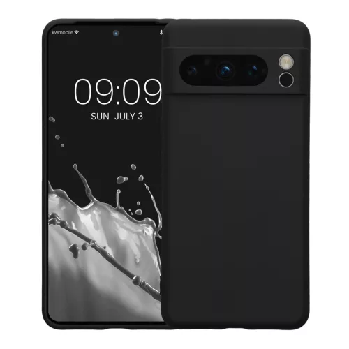 Θήκη Kwmobile για Google Pixel 8 Pro, μαύρη, σιλικόνη, 61860.01