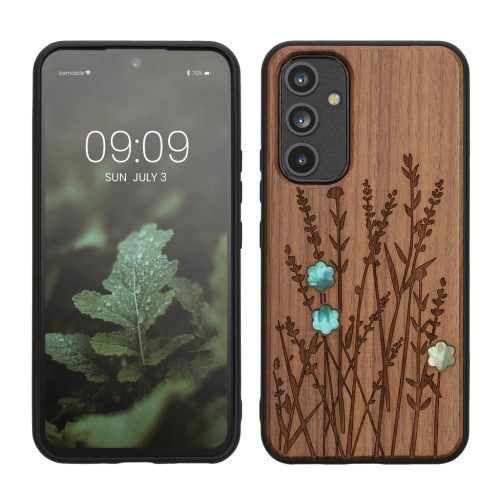 Θήκη Kwmobile για Samsung Galaxy A54 5G, Καφέ, Ξύλο/Σιλικόνη, 60799.09