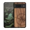 Θήκη Kwmobile για Google Pixel 8, Καφέ, Ξύλο/Σιλικόνη, 61875.02