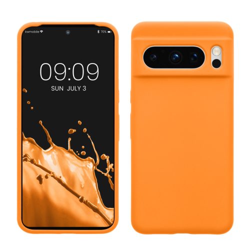 Θήκη Kwmobile για Google Pixel 8 Pro, Πορτοκαλί, Σιλικόνη, 61854.15