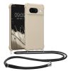 Θήκη Kwmobile με κορδόνι για Google Pixel 8, Κρεμ, Σιλικόνη, 61867.16