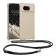 Θήκη Kwmobile με κορδόνι για Google Pixel 8, Κρεμ, Σιλικόνη, 61867.16