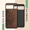 Θήκη Kwmobile για Google Pixel 8, Καφέ, Ξύλο/Σιλικόνη, 61875.01