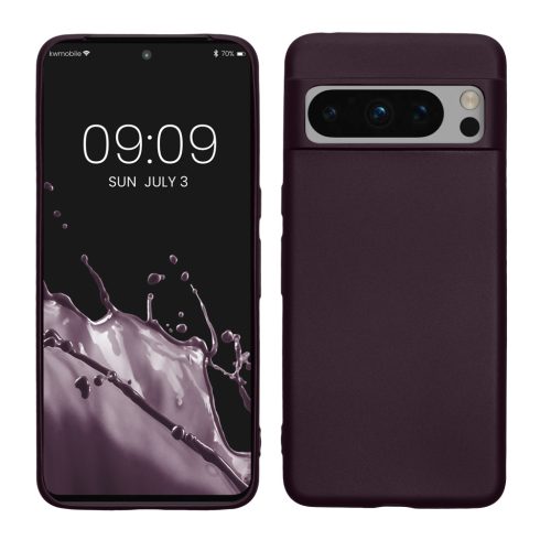 Θήκη Kwmobile για Google Pixel 8 Pro, σκούρο μωβ, σιλικόνη, 61858.115