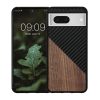 Θήκη Kwmobile για Google Pixel 8, Καφέ/Μαύρο, Ξύλο/Σιλικόνη, 61873.01