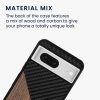 Θήκη Kwmobile για Google Pixel 8, Καφέ/Μαύρο, Ξύλο/Σιλικόνη, 61873.01