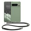Θήκη Kwmobile με κορδόνι για Google Pixel 8 Pro, ανοιχτό πράσινο, σιλικόνη, 61868.172