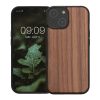 Θήκη Kwmobile για Apple iPhone 15, Καφέ, Ξύλο/Σιλικόνη, 62007.18