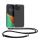 Θήκη Kwmobile με κορδόνι για Apple iPhone 15 Pro, Διαφανής/Μαύρη, Σιλικόνη, 62035.01