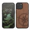Θήκη Kwmobile για Apple iPhone 15, Καφέ, Ξύλο/Σιλικόνη, 62011.01