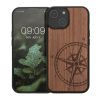 Θήκη Kwmobile για Apple iPhone 15, Καφέ, Ξύλο/Σιλικόνη, 62011.01
