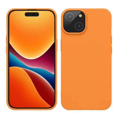 Θήκη Kwmobile για Apple iPhone 15, Πορτοκαλί, Σιλικόνη, 61957.15