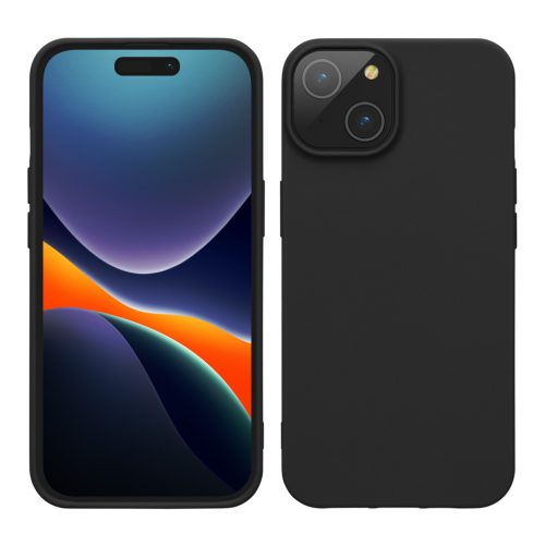 Θήκη Kwmobile για Apple iPhone 15 Plus, Μαύρη, Σιλικόνη, 61958.47