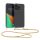 Θήκη Kwmobile με κορδόνι για Apple iPhone 15 Pro, Διαφανής/Χρυσή, Σιλικόνη, 62031.21
