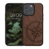 Θήκη Kwmobile για Apple iPhone 15 Pro Max, Καφέ, Ξύλο/Σιλικόνη, 62014.01
