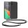 Θήκη Kwmobile με κορδόνι για Apple iPhone 15 Plus, Διαφανής/Μαύρη, Σιλικόνη, 62034.01