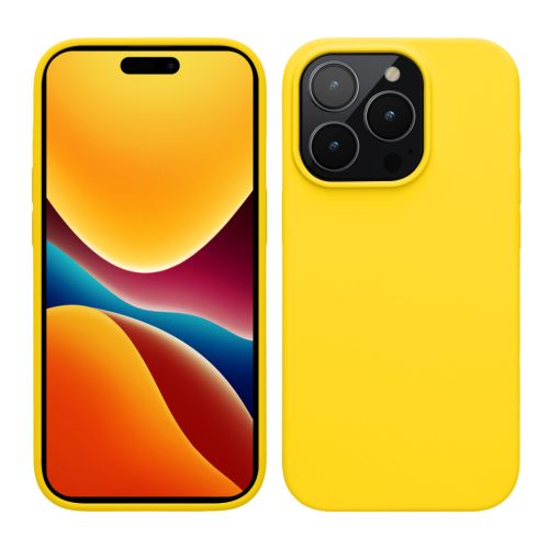 Θήκη Kwmobile για Apple iPhone 15 Pro, Κίτρινη, Σιλικόνη, 61955.165