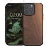 Θήκη Kwmobile για Apple iPhone 15 Pro Max, Καφέ, Ξύλο/Σιλικόνη, 62010.18