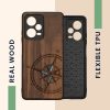 Θήκη Kwmobile για Xiaomi Redmi Note 12 Pro 5G, Καφέ/Μπλε, Ξύλο, KWM000018BW004C