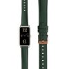Λουράκι Kwmobile για Huawei Watch Fit mini, Πράσινο/Καφέ, Φυσικό δέρμα, KWM0000174K006C