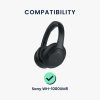 Σετ 2 μαξιλαριών αυτιού Kwmobile για Sony WH-1000XM5, Μαύρο, Οικολογικό δέρμα, KWM000024SF001C