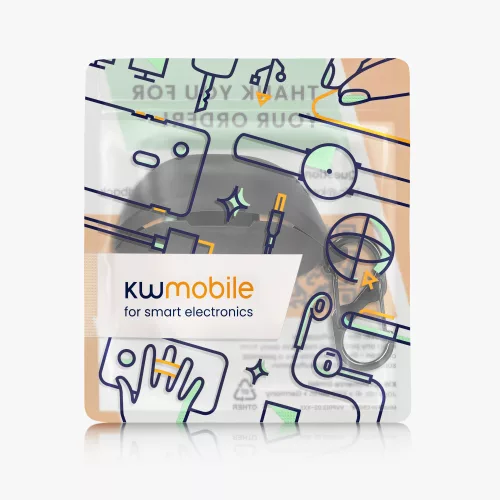 Θήκη ακουστικών Kwmobile για Asus ROG TWS, Μαύρο, Σιλικόνη, KWM000024SJ001C