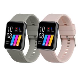   Σετ 2 ιμάντες Kwmobile για GRV SmartWatch, Ροζ/Γκρι, Σιλικόνη, KWM000024SY002C
