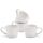 Set 4 Cani Navaris Linen Artisan, 350ml, 4 piese, alb, ceramica, NAV001WX8DR028C