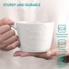 Set 4 Cani Navaris Linen Artisan, 350ml, 4 piese, alb, ceramica, NAV001WX8DR028C