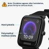 Σετ 2 προστατευτικών μεμβρανών Kwmobile για Amazfit Bip U/Bip U Pro, Διαφανές/Μαύρο, Πολυμερές, KWM000024VJ001C