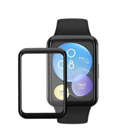  Σετ 2 προστατευτικών μεμβρανών Kwmobile για Huawei Watch Fit 2, Διαφανές/Μαύρο, Πολυμερές, KWM000024VS001C