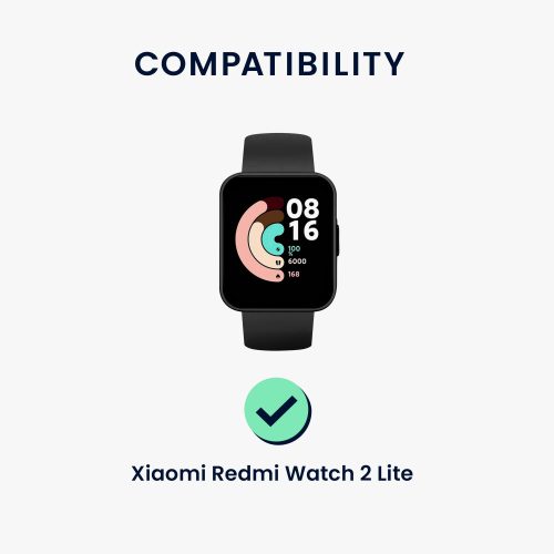 Σετ 2 προστατευτικών μεμβρανών Kwmobile για Xiaomi Redmi Watch 2 Lite, Διαφανές/Μαύρο, Πολυμερές, KWM000024WS001C