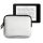 Kwmobile Universal Cover for 7 inch eBook Reader, Silver, Neoprene, KWM0000151W010C