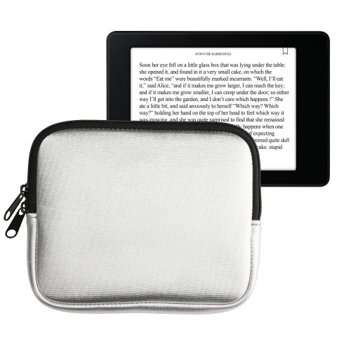 Kwmobile Universal Cover for 7 inch eBook Reader, Silver, Neoprene, KWM0000151W010C