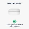 Θήκη ακουστικών Kwmobile για Samsung Galaxy Buds 2 Pro/Buds 2/Buds Live, Γκρι/Μαύρο, Σιλικόνη, KWM000015RY003C