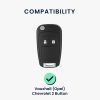 Κάλυμμα κλειδιού αυτοκινήτου Kwmobile για Opel/Chevrolet 2 Κουμπιά, Σκούρο Πράσινο, Σιλικόνη, KWM000008LV004C
