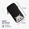 Θήκη τηλεφώνου Kwmobile Universal, Μέγεθος XL - 6,8 ίντσες, Μαύρο/Λευκό, Νεοπρένιο, KWM000016AJ023C