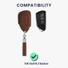 Θήκη κλειδιού αυτοκινήτου Kwmobile για VW 3 κουμπιά, καφέ, οικολογικό δέρμα, KWM000024XN001C