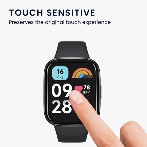 Σετ 2 προστατευτικών μεμβρανών Kwmobile για Xiaomi Redmi Watch 3 Active, Διαφανές/Μαύρο, Πολυμερές, KWM000024ZH001C
