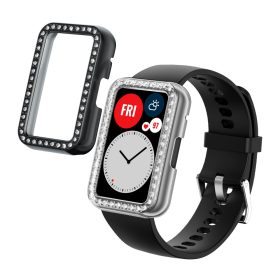   Σετ 2 θηκών Kwmobile για Huawei Watch Fit, Διαφανές/Μαύρο, Πλαστικό, KWM000024ZO001C