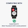 Σετ 2 θηκών Kwmobile για Huawei Watch Fit, Διαφανές/Μαύρο, Πλαστικό, KWM000024ZO001C