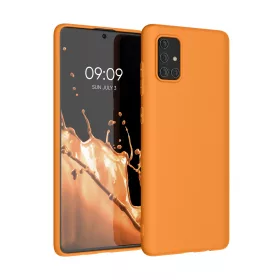   Θήκη Kwmobile για Samsung Galaxy A71, Πορτοκαλί, Σιλικόνη, KWM000010ZJ029C