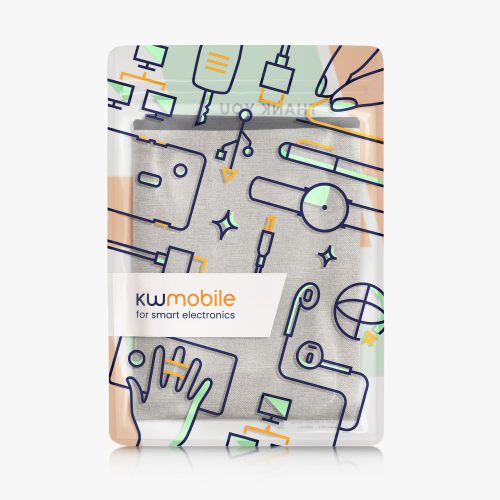 Κάλυμμα λινό Kwmobile για τηλεόραση 55 ιντσών, Ανοιχτό καφέ, Ύφασμα, KWM000017VD003C