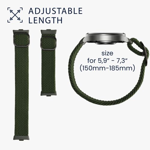 Kwmobile Strap για Xiaomi Mi Band 8 Pro, Σκούρο Πράσινο, Nylon, KWM0000250K002C