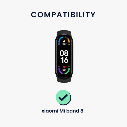 Kwmobile Strap για Xiaomi Mi Band 8, Μαύρο, Nylon, KWM0000250L001C