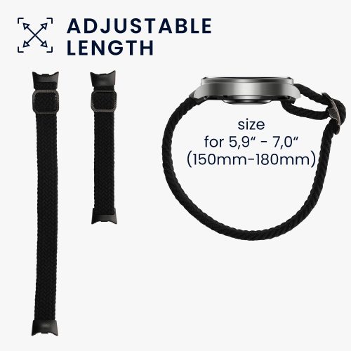 Kwmobile Strap για Xiaomi Mi Band 8, Μαύρο, Nylon, KWM0000250L001C