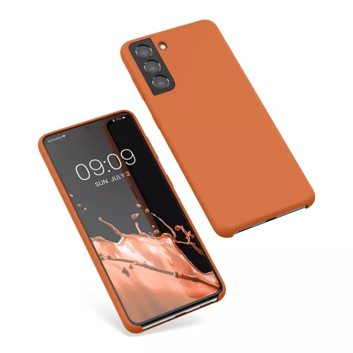Θήκη Kwmobile για Samsung Galaxy S21, Orange, Silicone, KWM000012BT071C