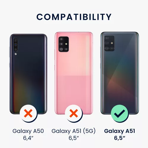 Θήκη Kwmobile για Samsung Galaxy A51, Πορτοκαλί, Σιλικόνη, KWM000010ZA052C