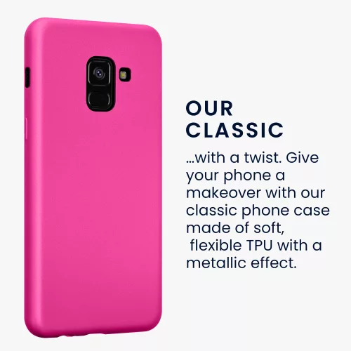 Θήκη Kwmobile για Samsung Galaxy A8 (2018), Ροζ, Σιλικόνη, KWM0000093L009C
